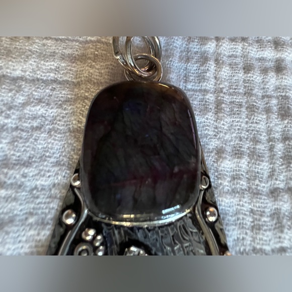 Natural Labrodite Pendant - Picture 5 of 7